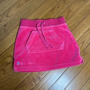 Ralph Lauren Toddler Girl Hot Pink Velour Mini Skirt With Pocket Sporty Y2K 4